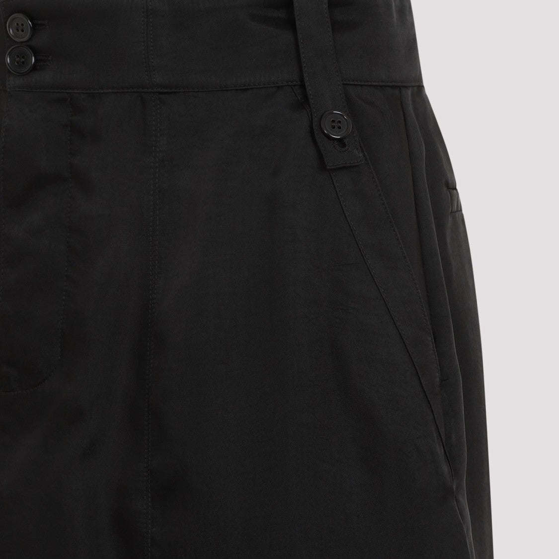 Saint Laurent Black Cupro Skirt