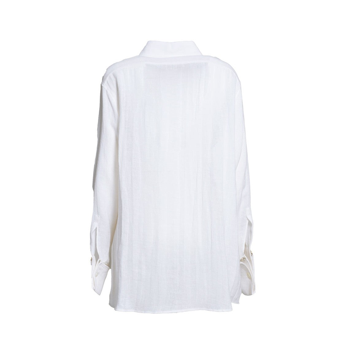 N°21 Oversized White Linen Blend Shirt