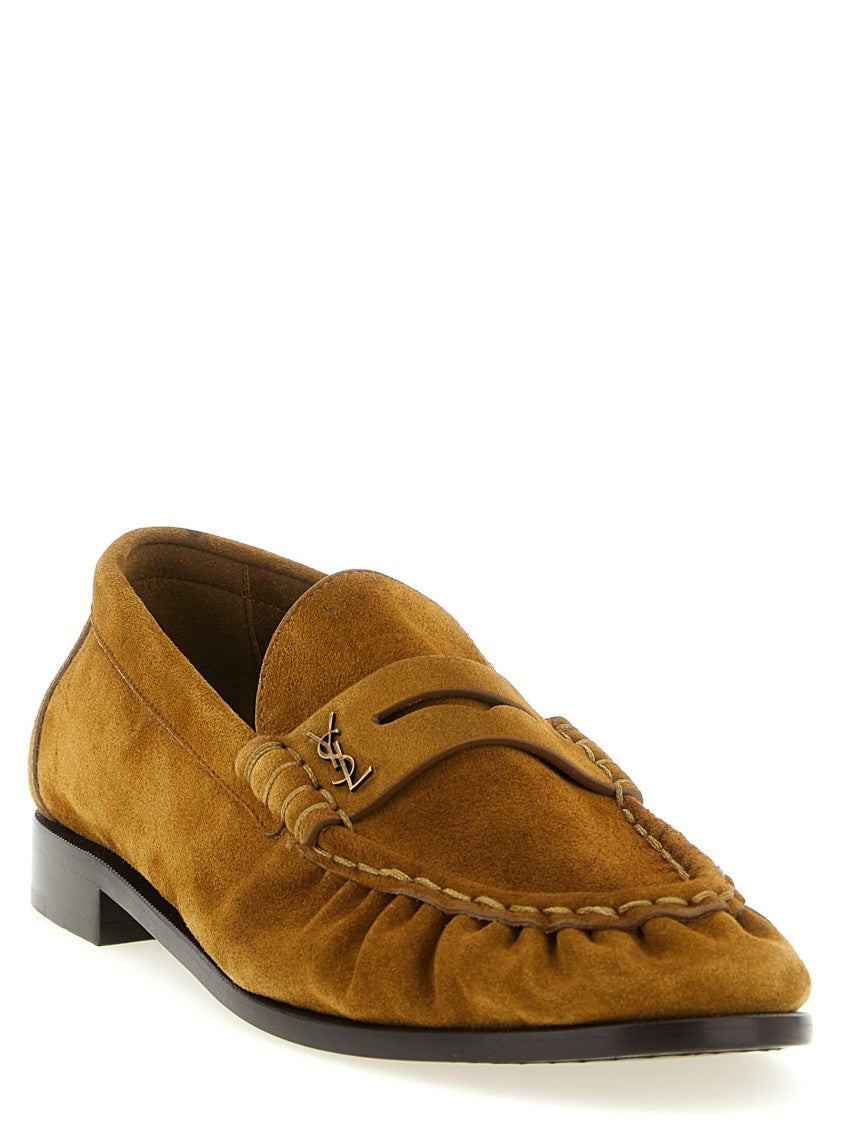 Saint Laurent 'Le Loafer' Suede Cassandra Loafers