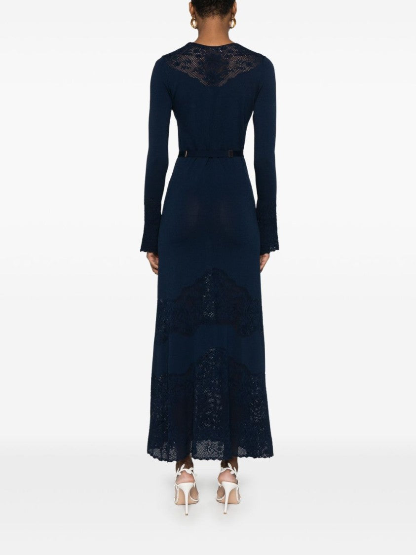 Twin-Set Delicate Lace Overlay Maxi Dress
