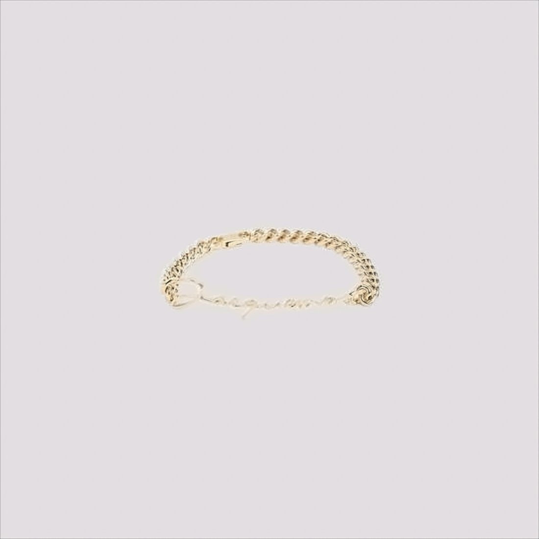 Jacquemus Gold-Tone Chain Bracelet With Bold Script Logo Design