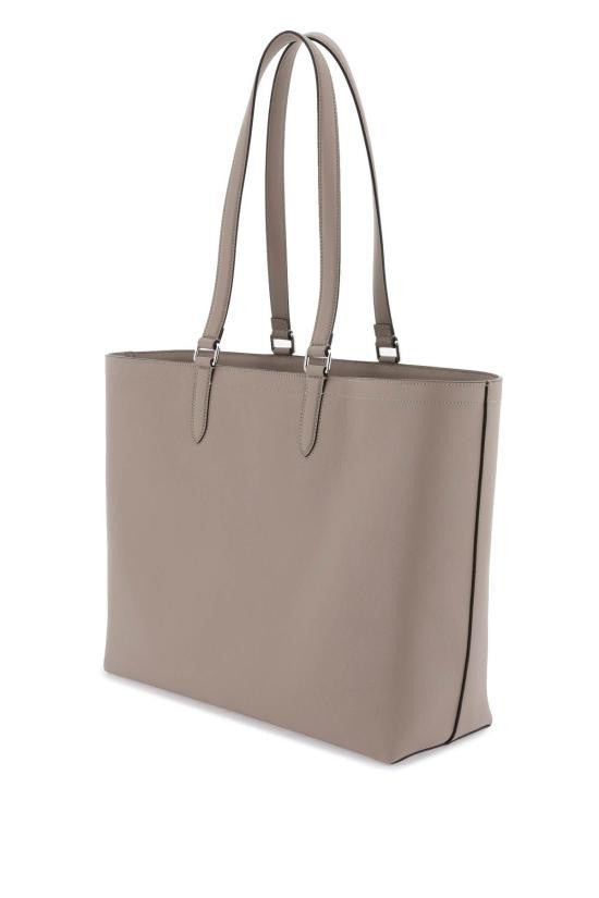 Fendi Sleek Calf Leather Tote Bag With Embossed Branding
