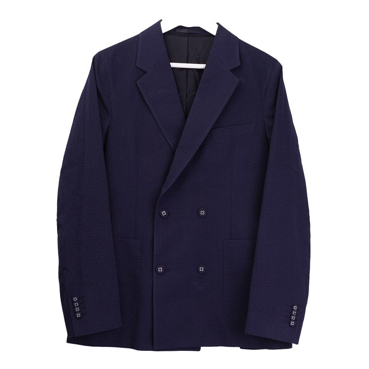 Officine Generale Double-Breasted Jacket With Notch Lapels
