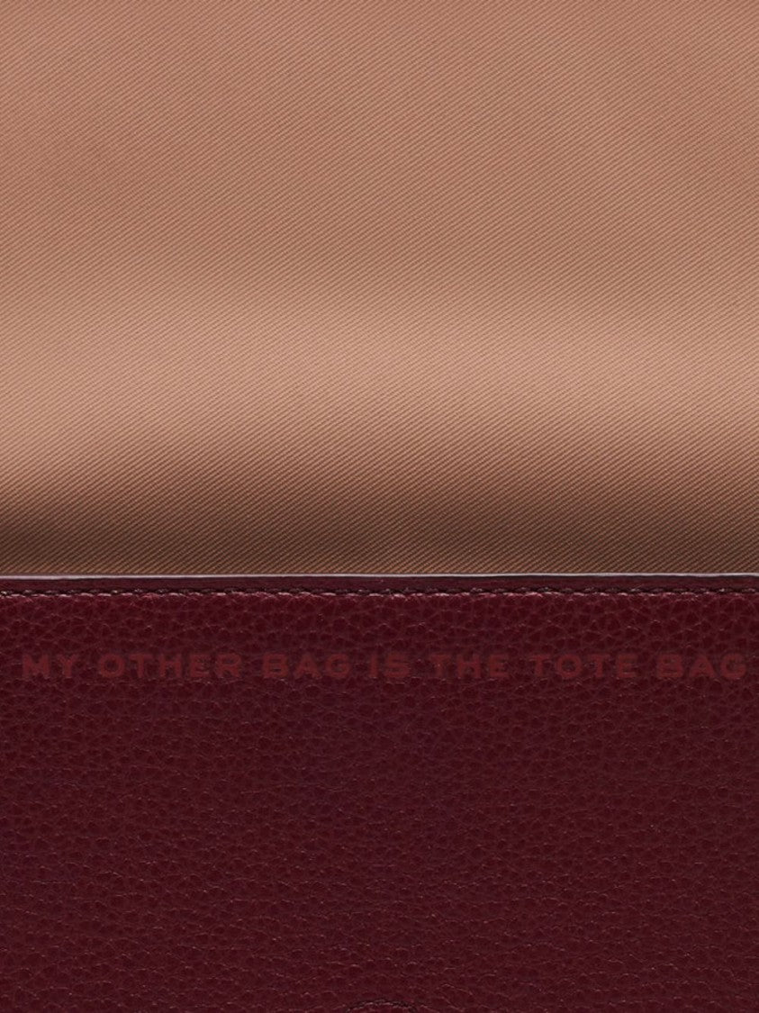 Marc Jacobs Rectangular Mini Bag In Textured Burgundy Leather