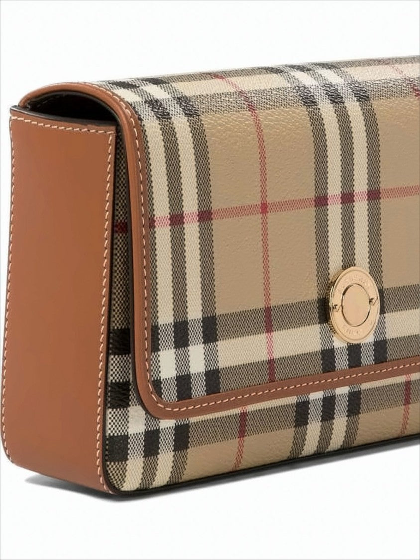 Burberry Rectangular Beige Check Crossbody Bag