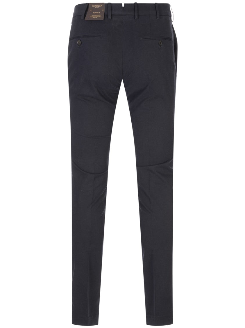Incotex Black Slim Fit Tailored Trousers