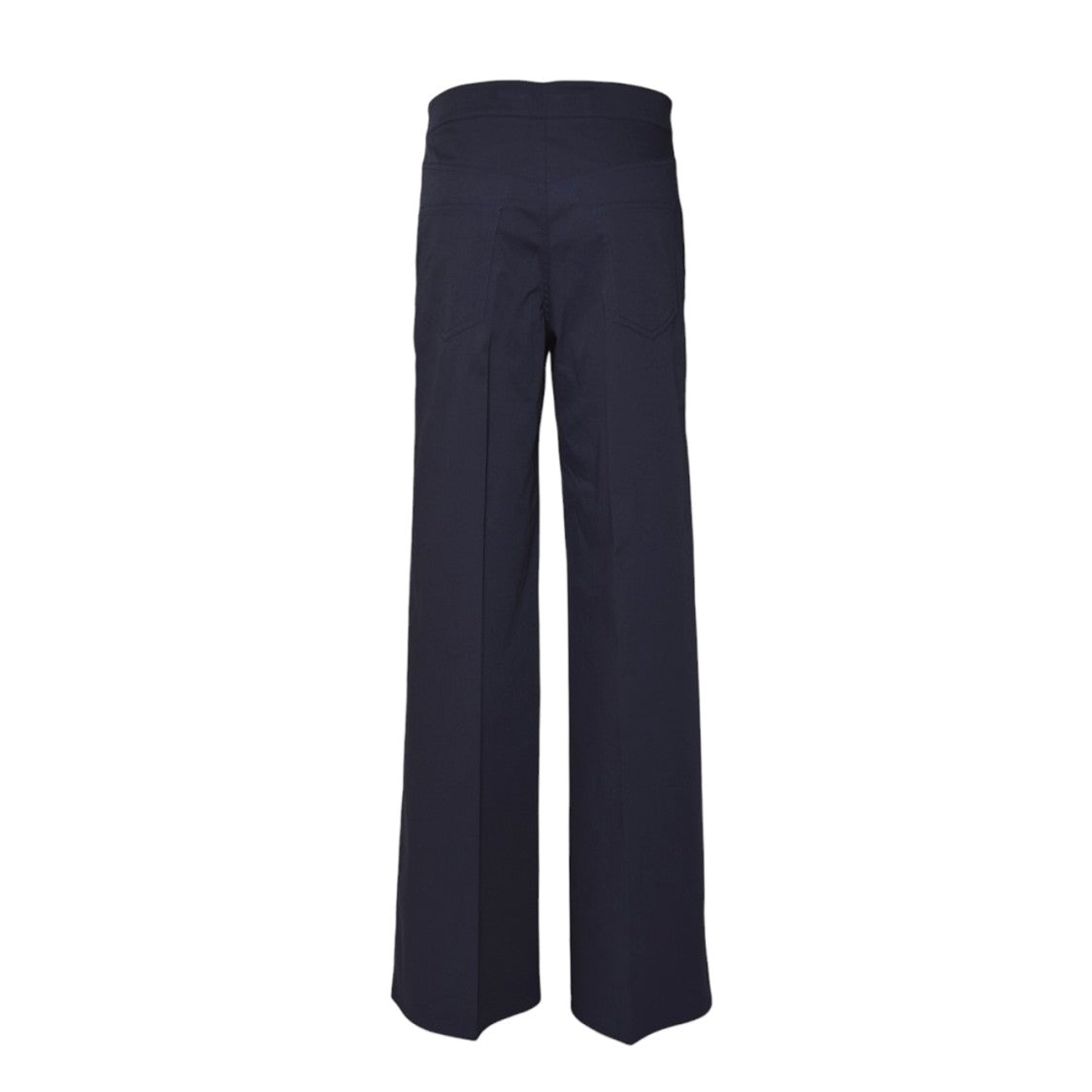 Etro Blue Cotton Straight Trousers With Buttons