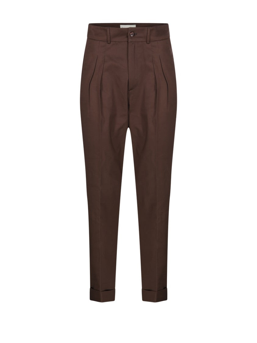 Marco Coppola Double-Pleated Tailored Pants With Refined Cuffs