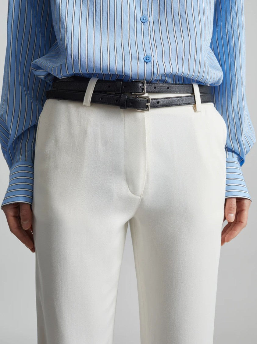 The Frankie Shop Ivory Lior Viscose Capri Pants