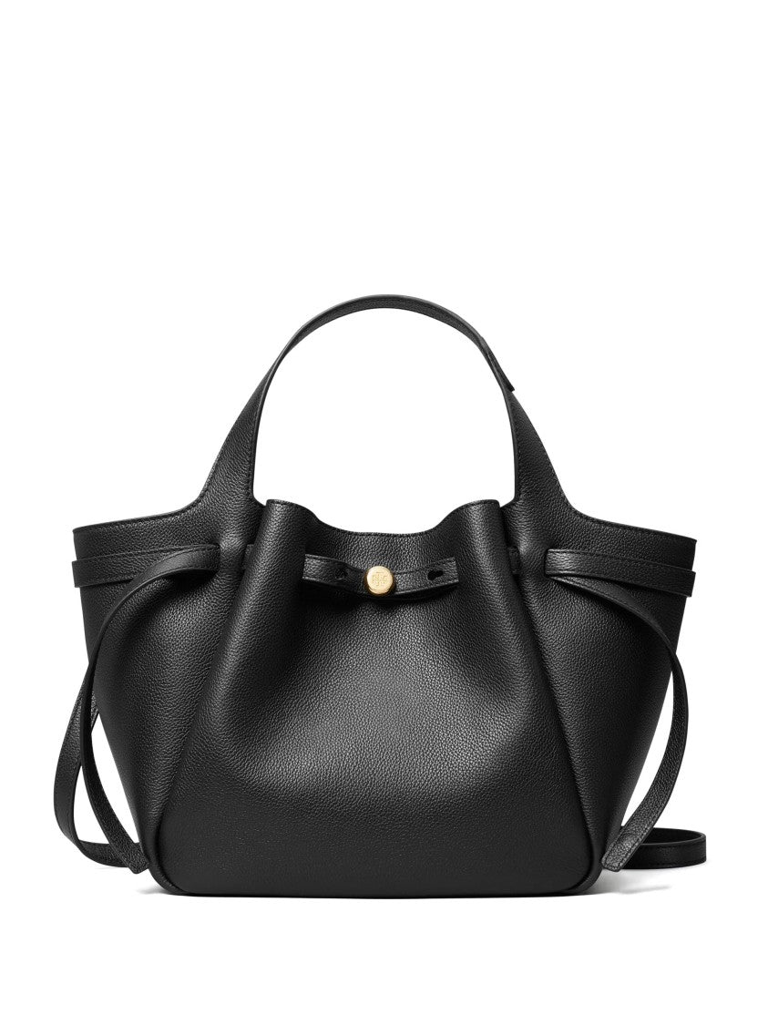 Tory Burch Black Romy Small Textured Leather Tote Bag