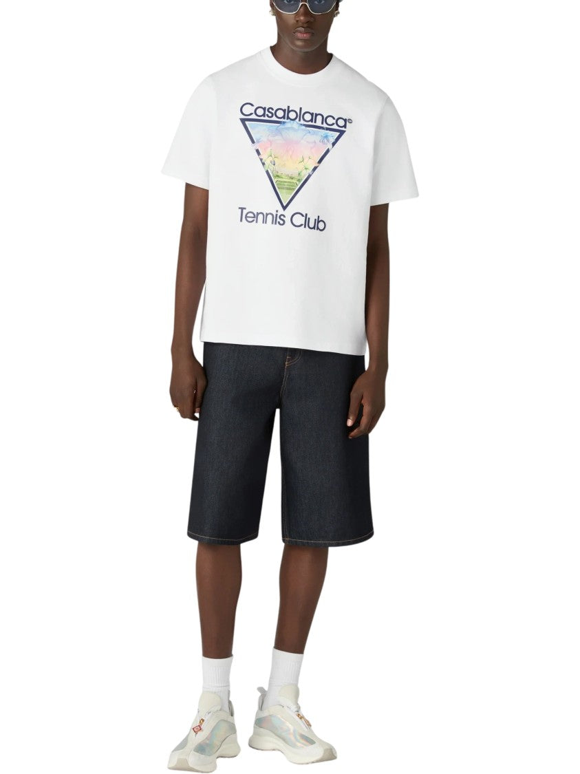 Casablanca White Tennis Club Icon Cotton T-Shirt