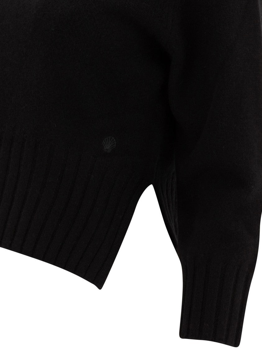 Loulou Studio Cropped Black Cashmere Knitwear