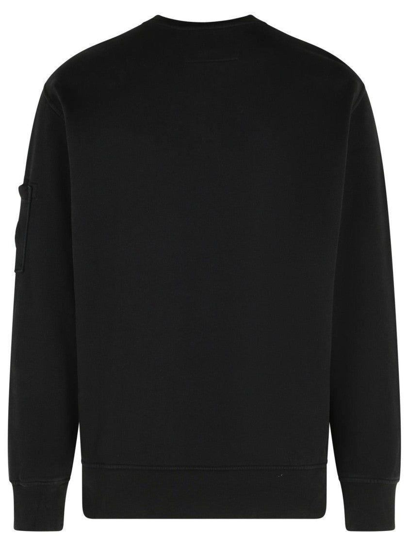 C.P. Company Brushed' Black Cotton Sweatshirt