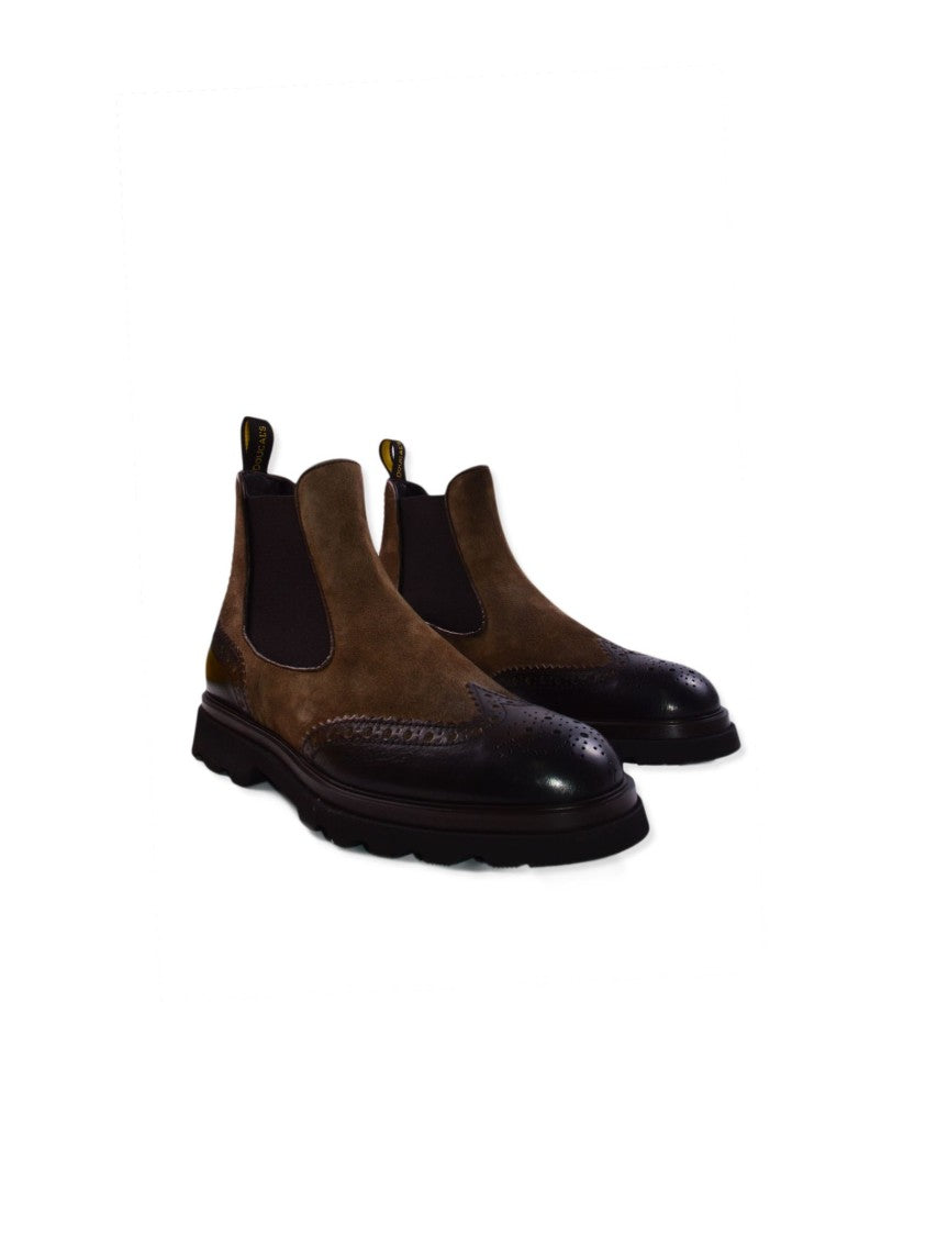 Doucal's Rich Brown Suede Elegant Ankle Boots