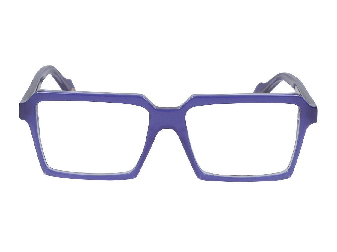 Kador Blue Disko Light Translucent Oversized Square Eyeglasses