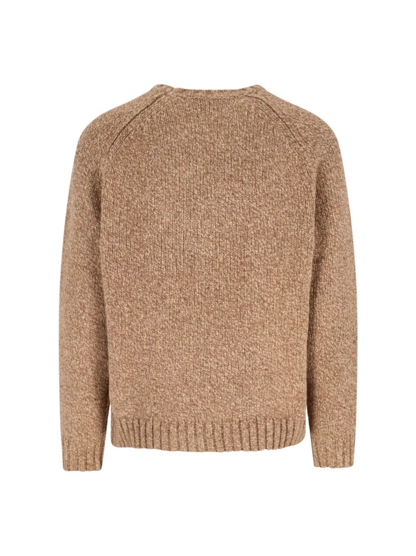 Polo Ralph Lauren Classic Knit Beige Sweater With Ribbed Cuffs