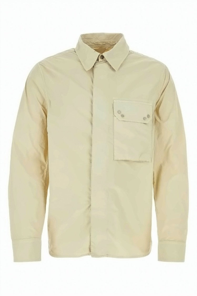 Ten C Classic Collar Lightweight Jacket With Concealed Button Closure