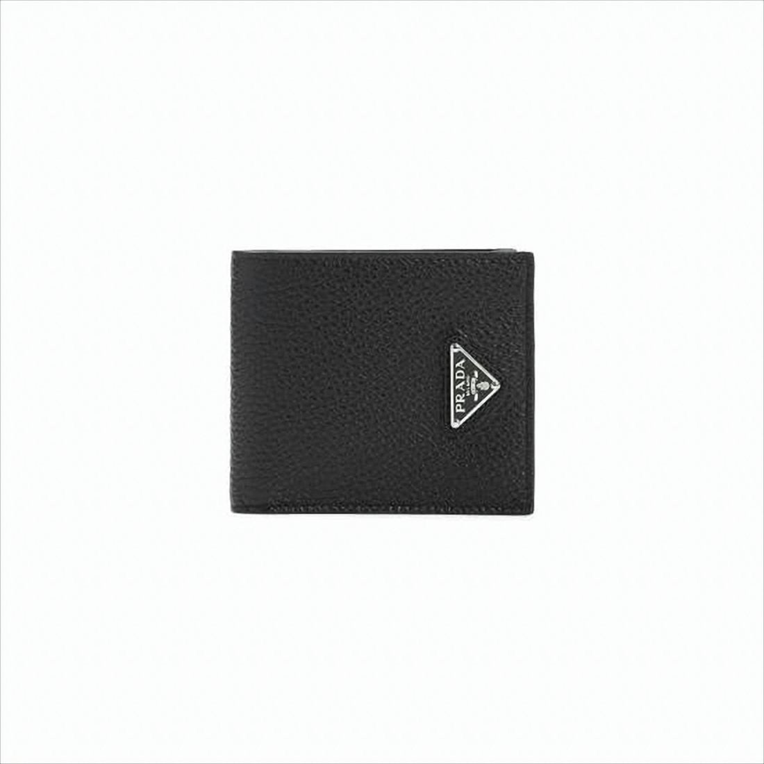 Prada Textured Calf Leather Bifold Wallet