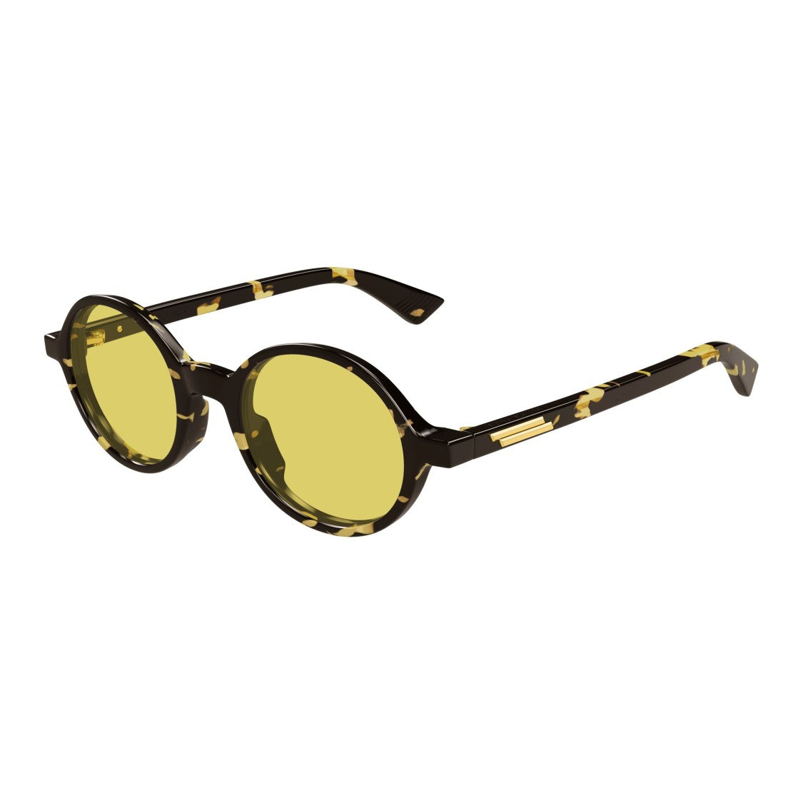 Bottega Veneta Bv1430s Round Tortoiseshell Sunglasses