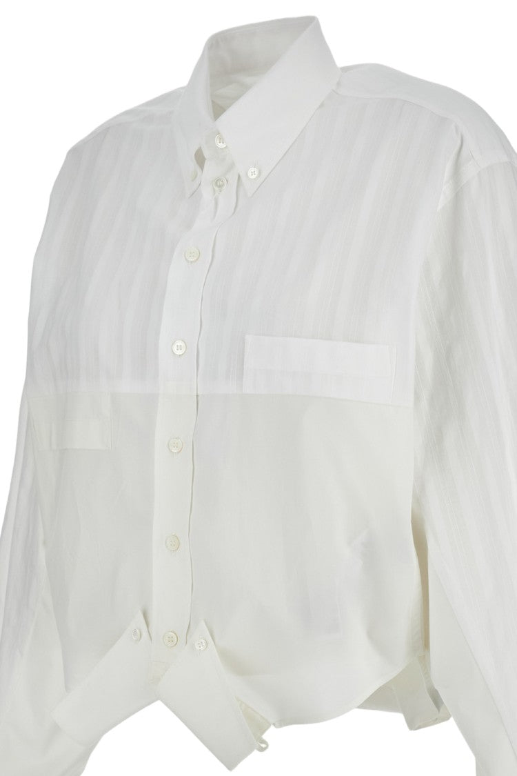 Mm6 By Maison Margiela Asymmetrical Cotton Shirt With Soft Fit