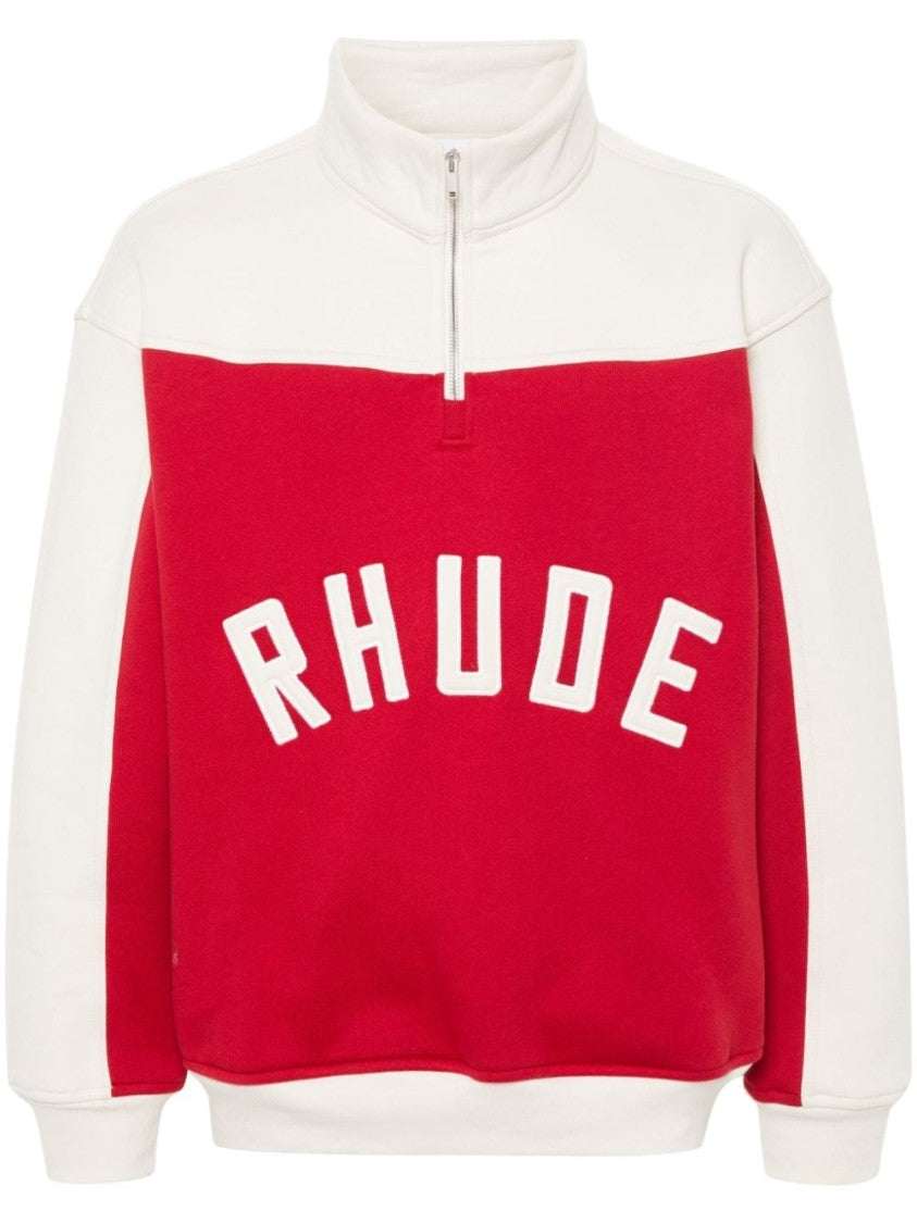 Rhude Contrast Varsity Cotton Sweatshirt