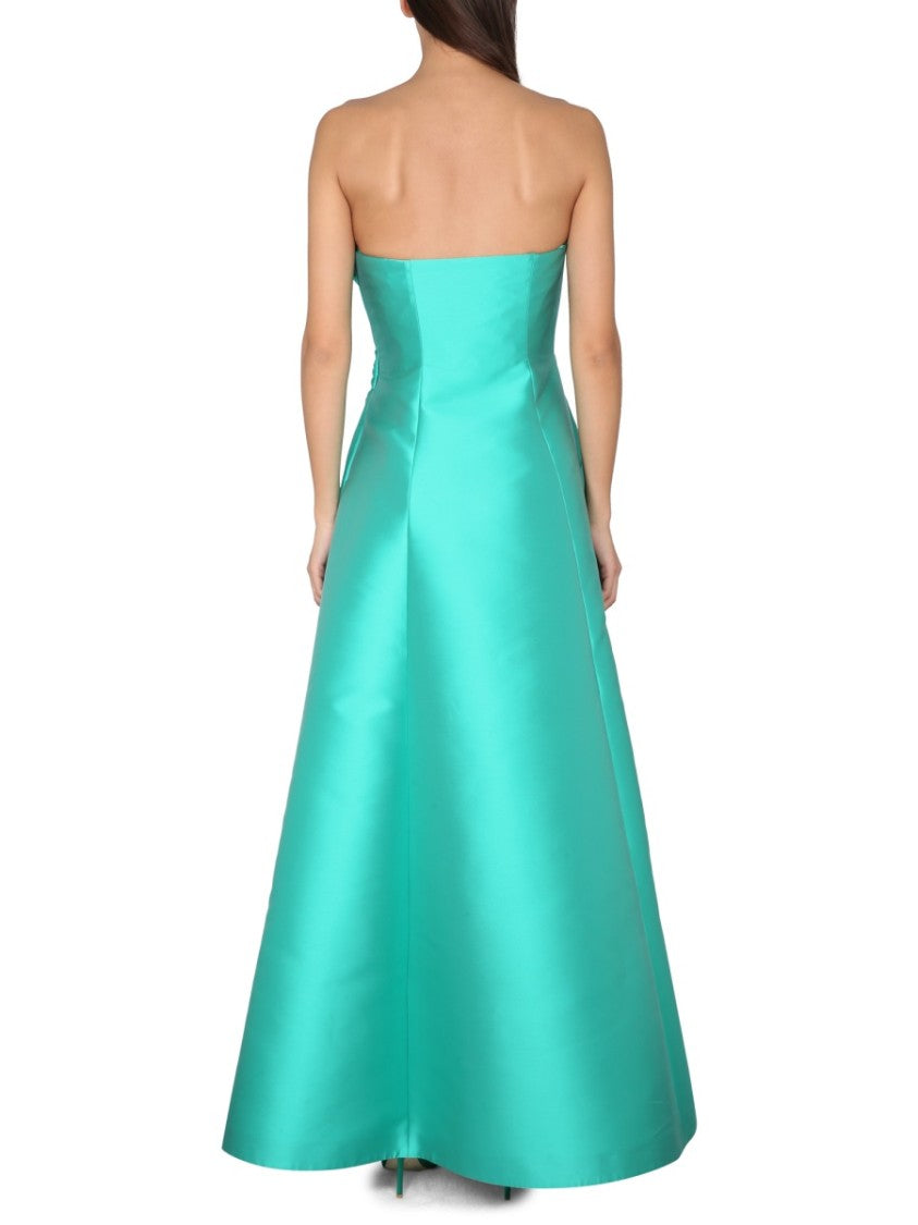 Alberta Ferretti Mikado Bustier Dress
