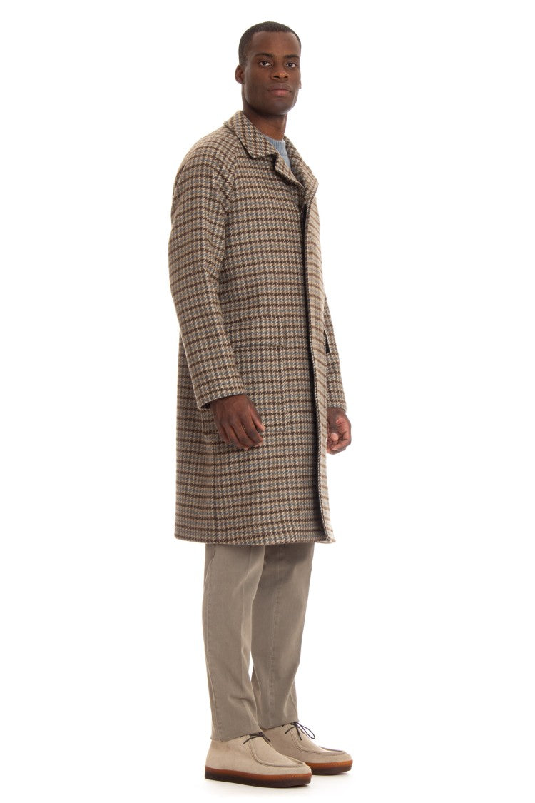 Tagliatore Houndstooth Coat Model Loyd