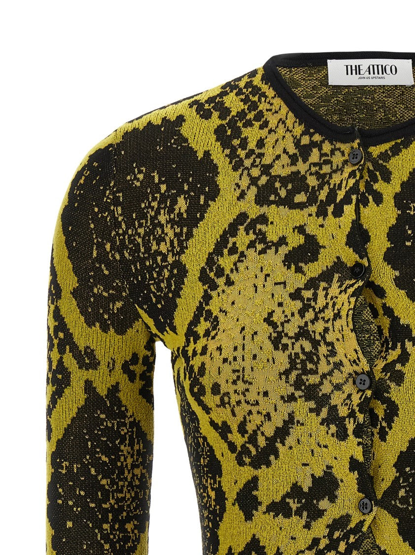 The Attico Python Jacquard Cardigan