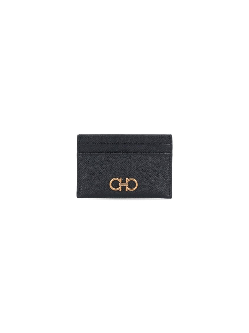 Ferragamo "Gancini" Cardholder – Black
