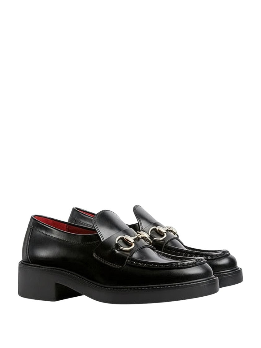 Gucci Black Leather Loafers