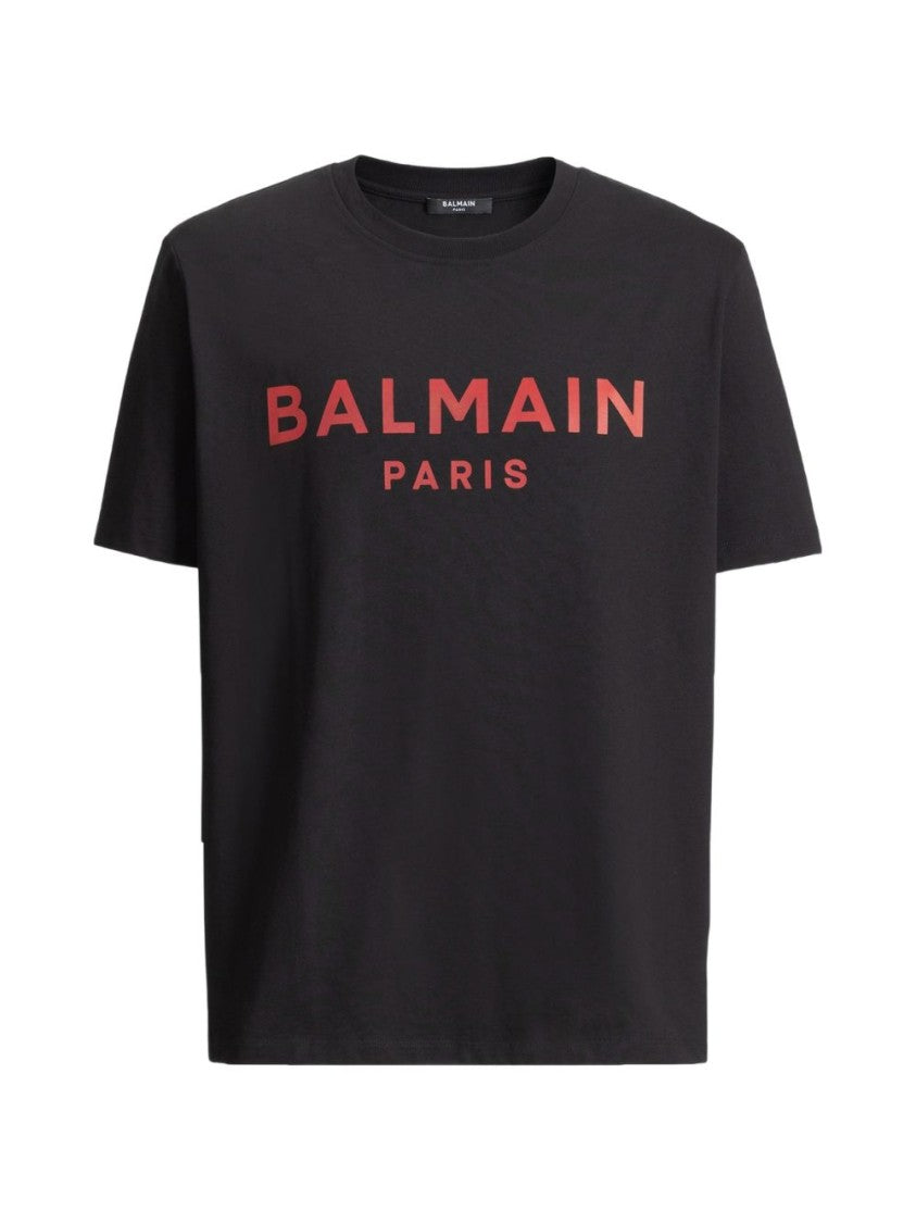 Balmain Black Straight Fit Balmain Paris T-Shirt