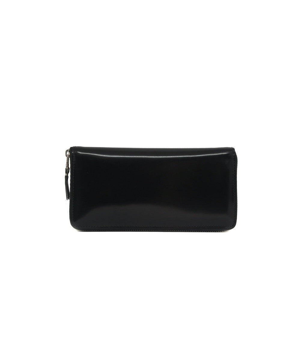 Wallet Cdg Sleek Black Wallet With Glossy Finish