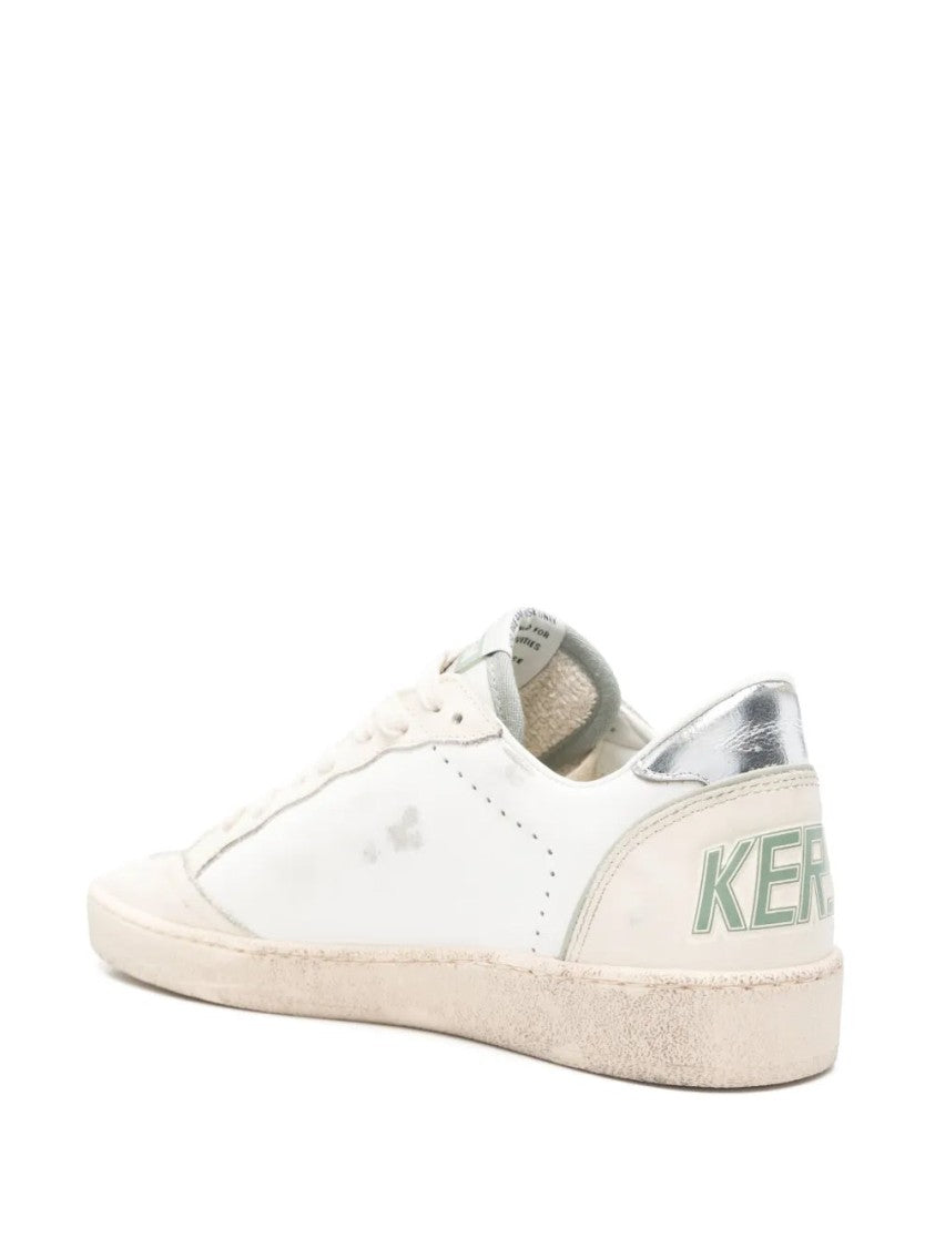 Golden Goose Low-Top White Trainers With Contrasting Star Detail