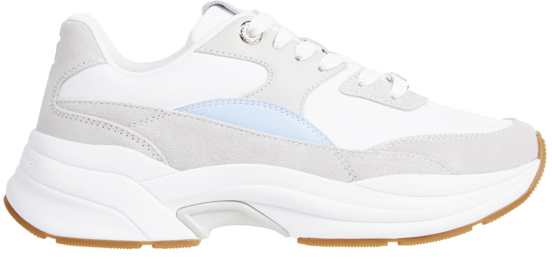 Tommy Hilfiger White Lace Closure Sneakers