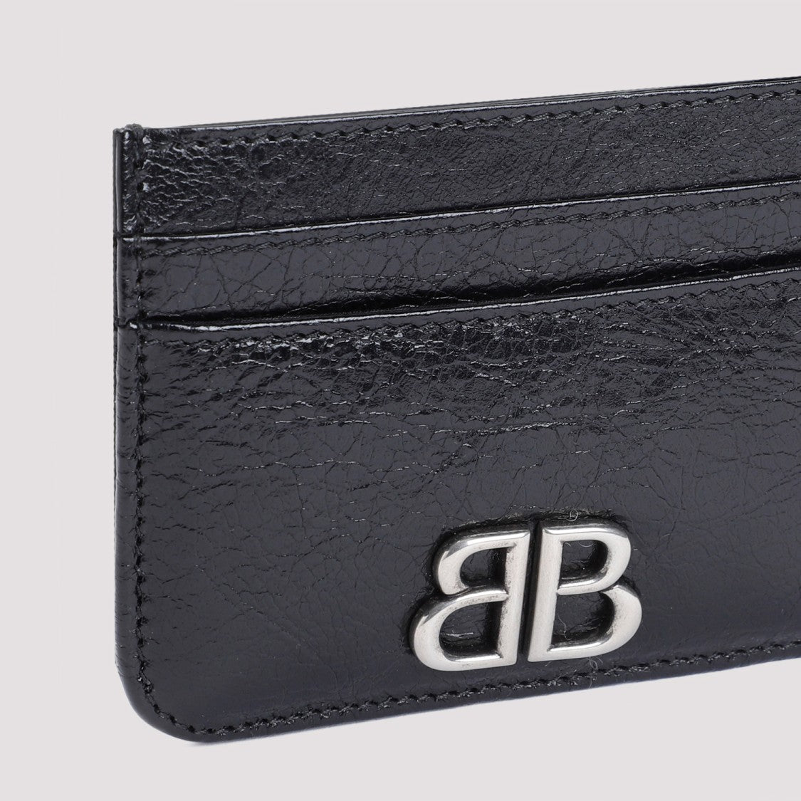 Balenciaga Monaco Ca Ho Wom Black Lamb Leather Credit Card Case