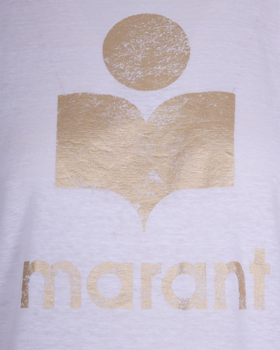 Isabel Marant Étoile Zewel White/Gold T- Shirt