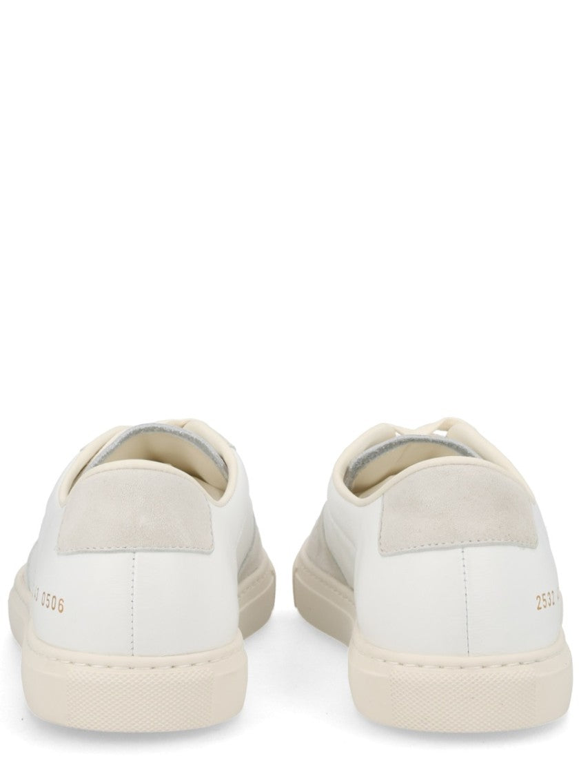 Common Projects White Bball Suede Overlays Low-Top Sneakers