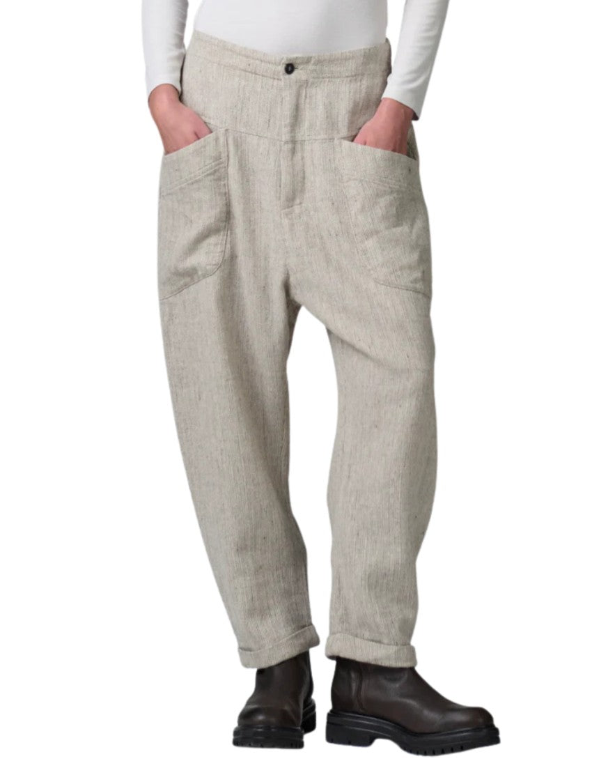 Transit Herringbone Trousers With Relaxed Fit