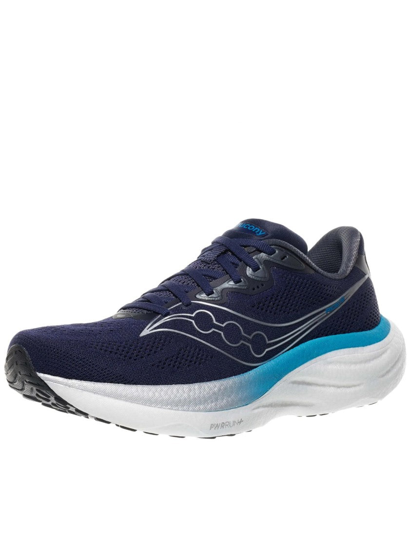 Saucony Sleek Dark Navy Athletic Sneakers With Gradient Detailing