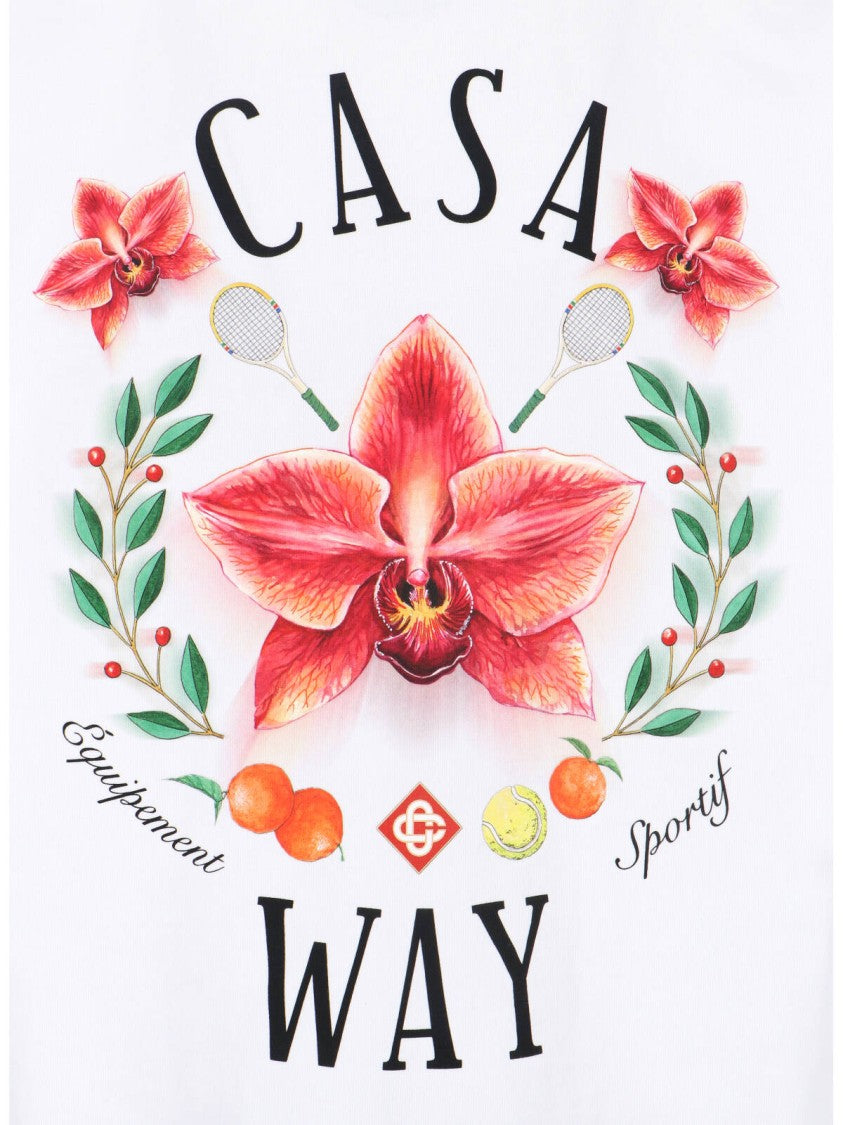Casablanca White Casa Way Orchid T-Shirt