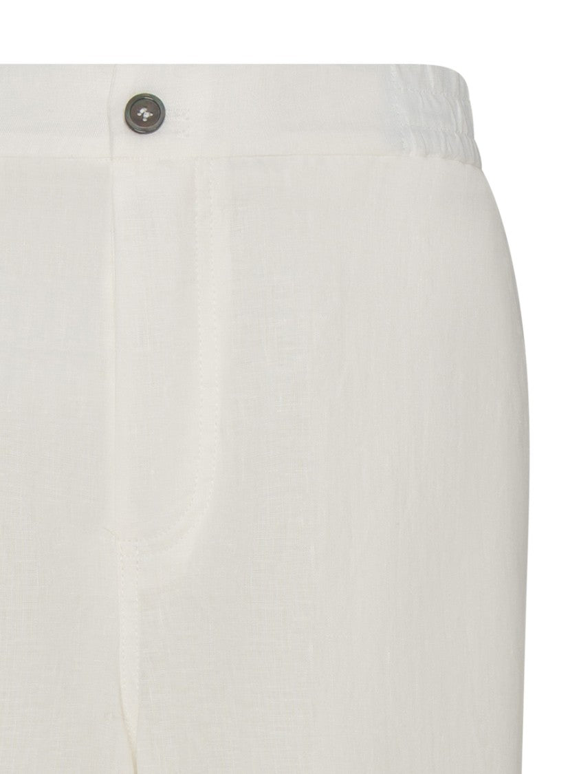 Franzese Collection Bermuda Shorts In Breathable Irish Linen