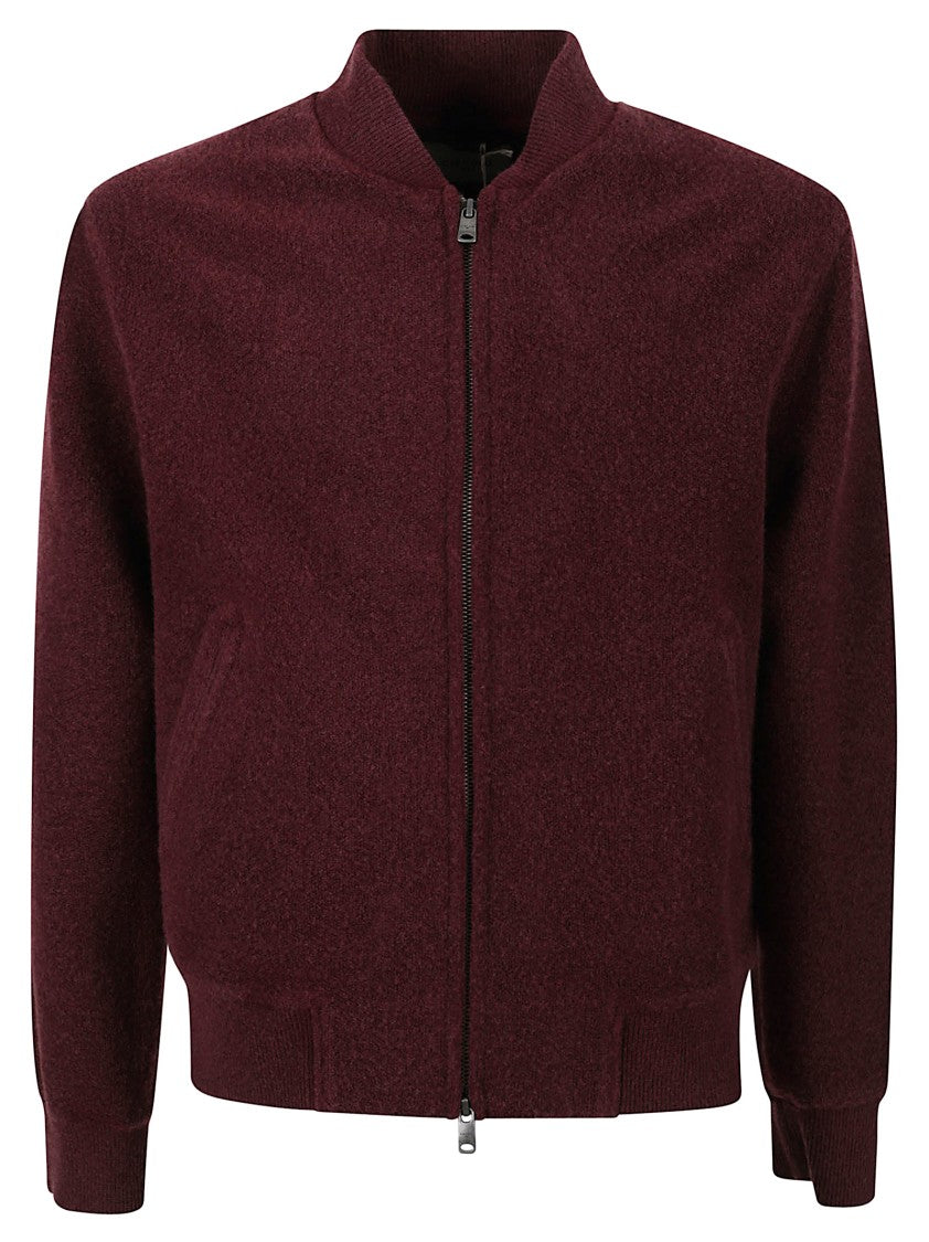 Circolo 1901 Wool Blend Bomber Jacket With Ribbed Details