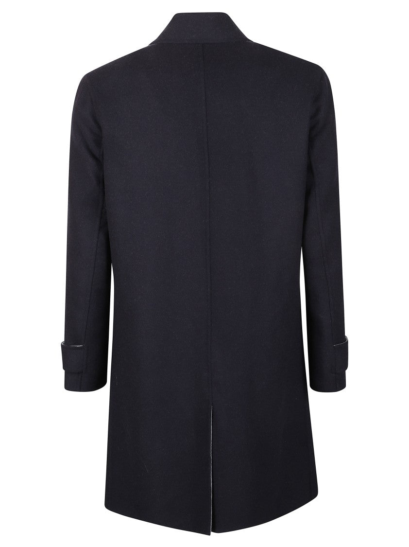 Eleventy Reversible Minimalist Grey Coat With Classic Collar