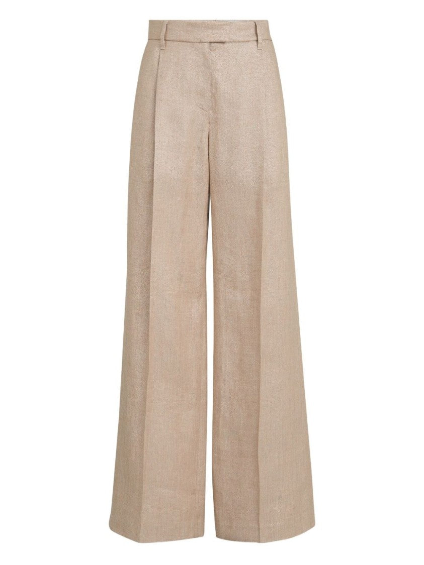 Brunello Cucinelli Wide-Leg Trousers With Subtle Pleats