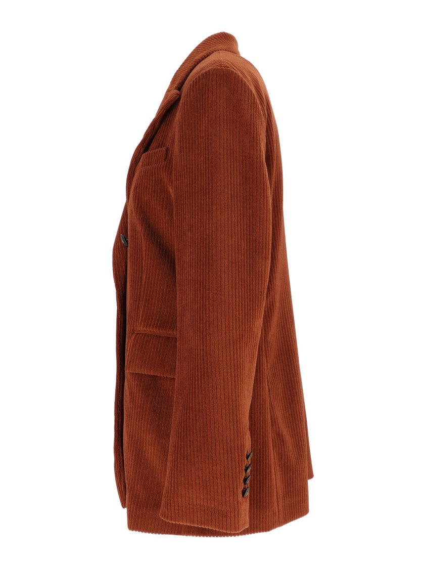 Circolo 1901 Structured Corduroy Double-Breasted Blazer