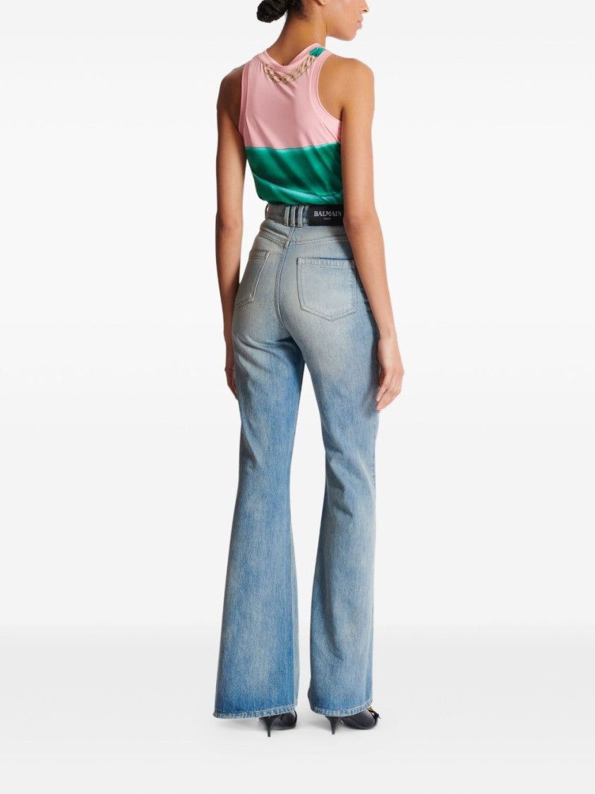 Balmain Light Blue Stonewashed Denim Jeans