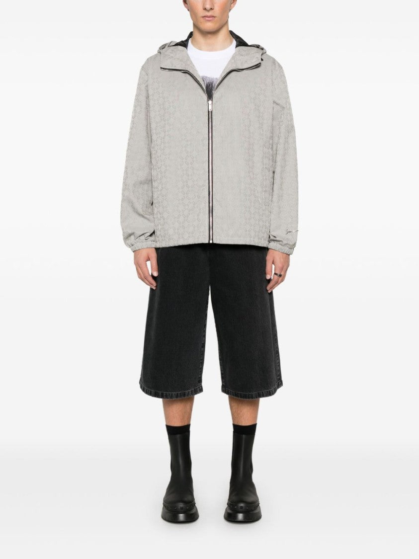 Givenchy Grey Parka With Zip Closure