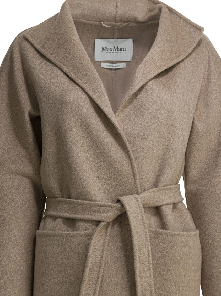 Max Mara Cashmere Wrap Jacket With Wide Collar