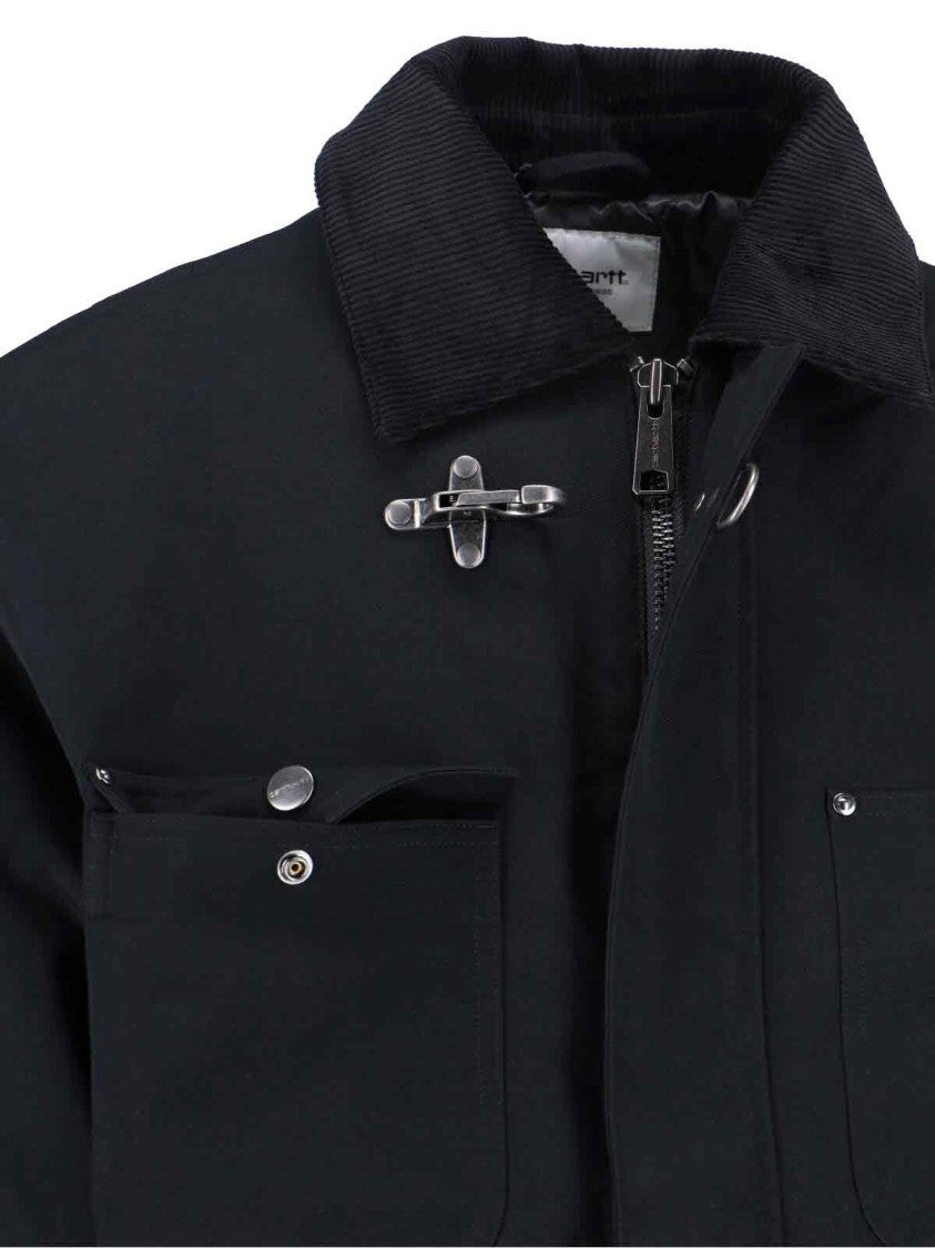 Carhartt Wip Black Adair Nylon Canvas Casual Jacket