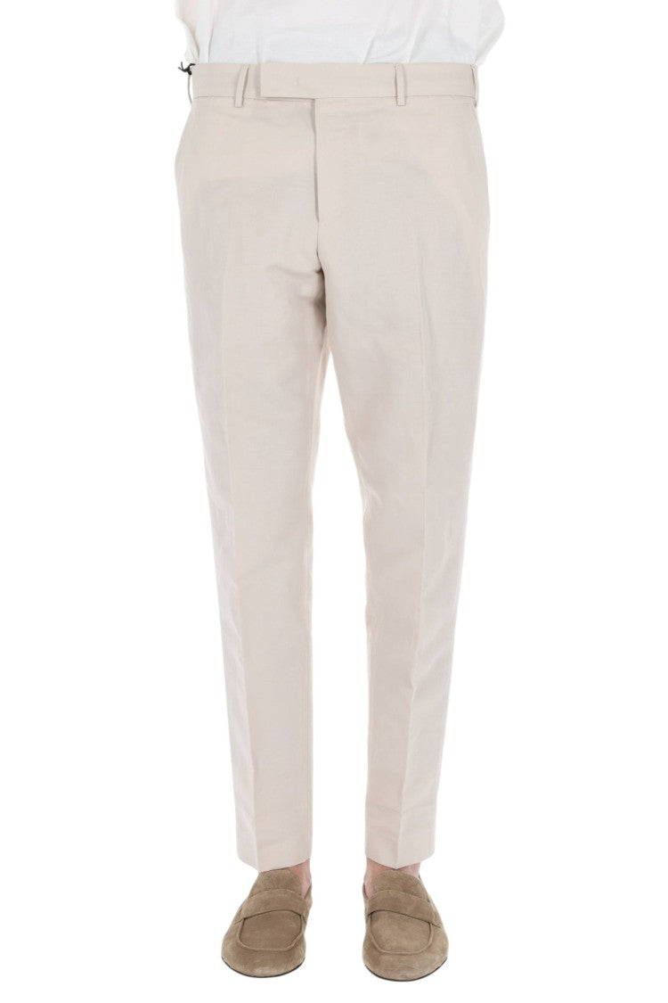 Pt Torino Rebel Fit Linen-Cotton Trousers